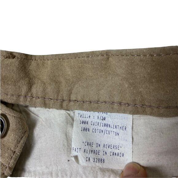 Skotts Suede Leather Pants Women’s size 8/30 Tan‎ Made In Canada - Picture 4 of 7